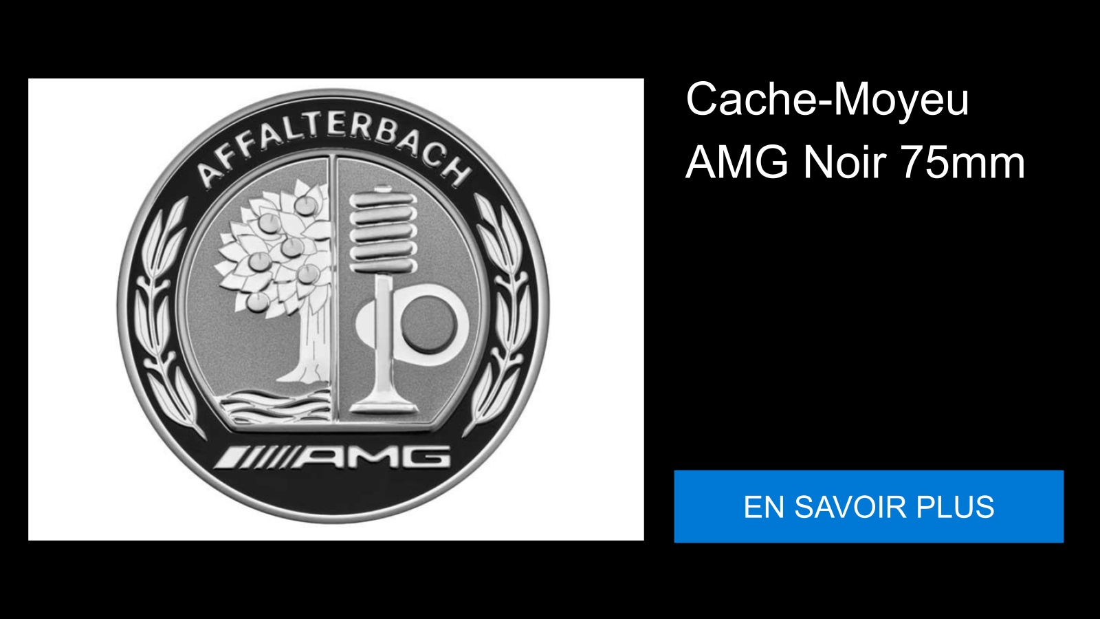 Cache-Moyeu AMG Noir 75mm